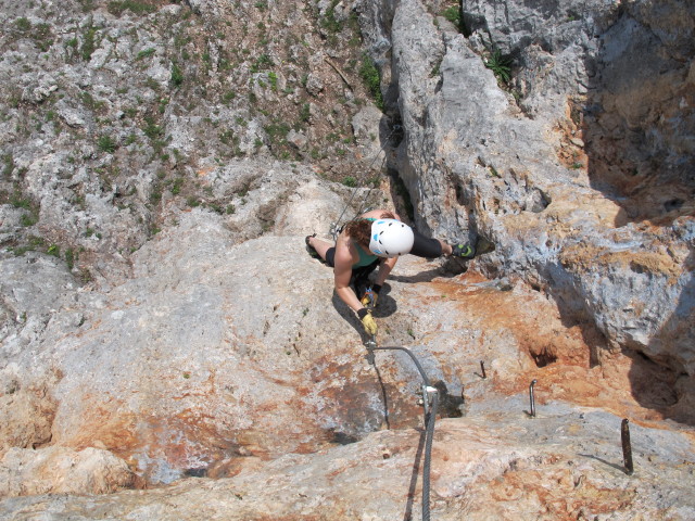 Romana am Blutspur-Klettersteig
