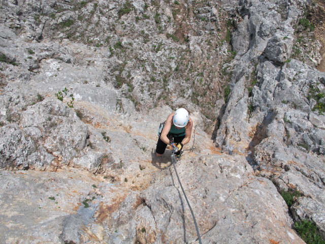 Romana am Blutspur-Klettersteig