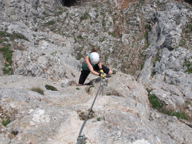 Romana am Blutspur-Klettersteig