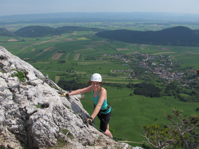 Romana am Blutspur-Klettersteig