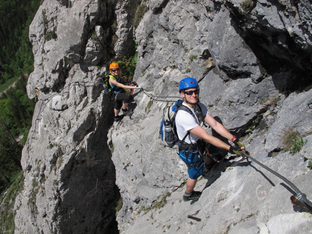 Kaiser-Franz-Joseph-Klettersteig: Sabrina und Christian zwischen Kaiserstiege und Rastplatz 'Schwalbennest' (18. Mai)