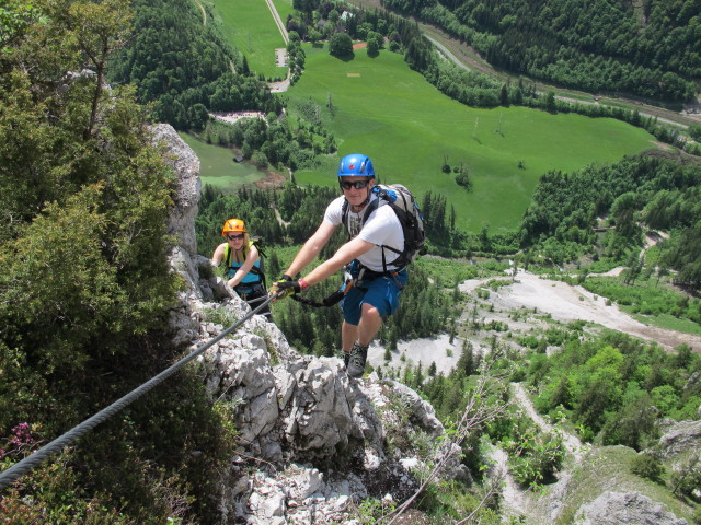 Kaiser-Franz-Joseph-Klettersteig: Sabrina und Christian zwischen Kaiserstiege und Rastplatz 'Schwalbennest' (18. Mai)