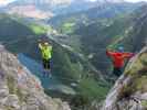 Kaiser-Franz-Joseph-Klettersteig: Sabrina und Christian auf der Seilbrücke (18. Mai)