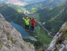 Kaiser-Franz-Joseph-Klettersteig: Sabrina und Christian auf der Seilbrücke (18. Mai)