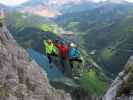 Kaiser-Franz-Joseph-Klettersteig: Sabrina, Christian und Romana auf der Seilbrücke (18. Mai)