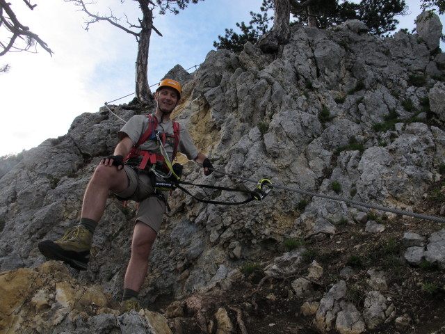 Ich zwischen Schneebergblick und Seilbr&uuml;cke