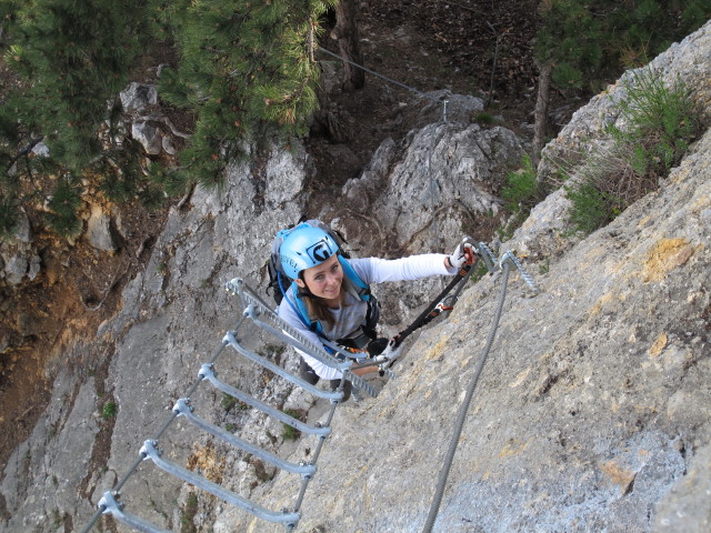 Diana auf der Hängeleiter