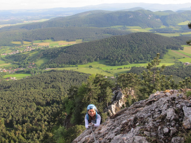 Diana zwischen H&auml;ngeleiter und Kyselak-Platzerl