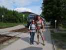 Diana und ich im Bahnhof Grünbach am Schneeberg, 557 m