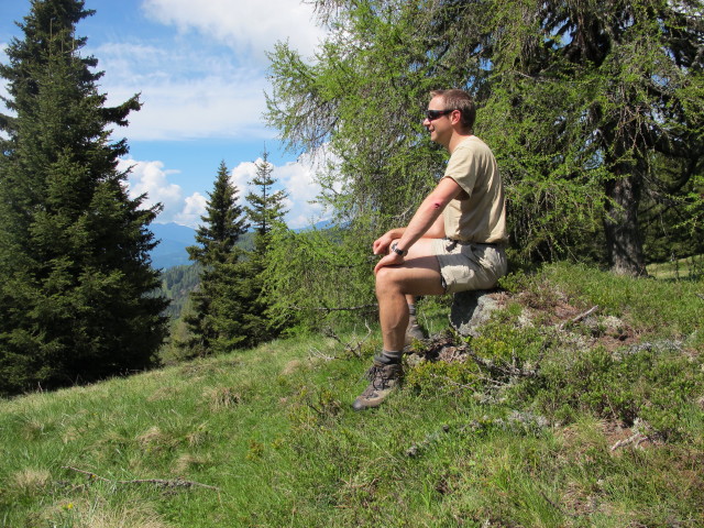 Ich zwischen Graninghütte und Rosenkofel (8. Juni)