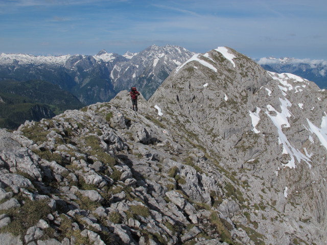 Gudrun zwischen Brettriedel und Gro&szlig;em Archenkopf (16. Juni)