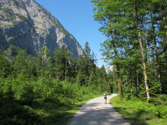 Christoph auf Weg 451 zwischen die Unterkunft und Gasthof B&auml;renh&uuml;tte (16. Juni)