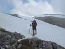 Gudrun auf Weg 416 zwischen Windscharte und Schneibstein (15. Juni)