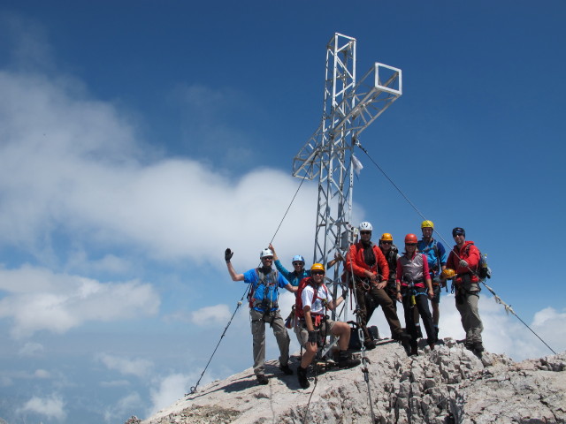 R&uuml;diger, Marlies, ich, Hans, ?, ?, ? und Ralf (21. Juni)