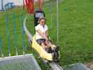 Mama in der Talstation der Sommerrodelbahn 'High Hills'