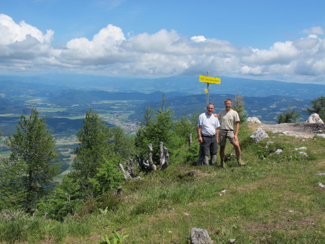 Walter Mory-Klettersteig: Erich und ich beim Ausstieg