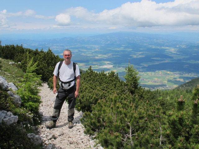 Erich auf Weg P3 zwischen Ezzo's Hütte und Kniepssattel