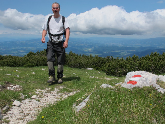 Erich auf Weg P3 zwischen Ezzo's H&uuml;tte und Kniepssattel
