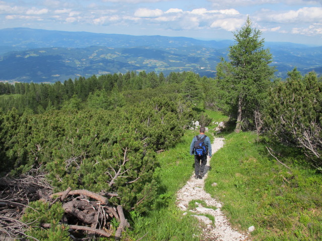 Erich auf Weg P4 zwischen Feistritzer Spitze und Neuberschstan