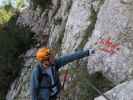 Walter Mory-Klettersteig: Erich beim Notausstieg