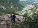 Walter Mory-Klettersteig: Erich im oberen Teil