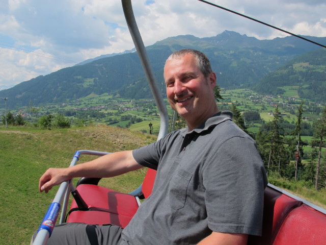 Erich in der Schlossbergbahn (8. Juli)