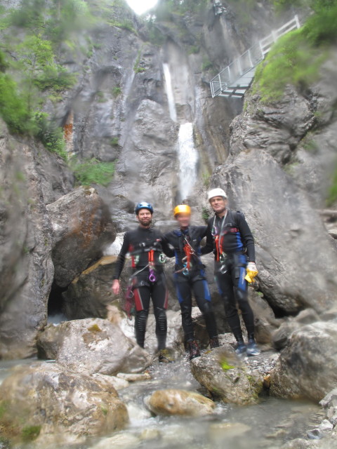 Helmut, ich und Josef im Frauenbach