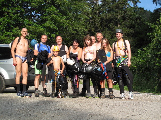 Josef, Erwin, Martin, Reinhard, Ulrike, Hannelore, Erich, ich, Diana und Ronald in Lavant