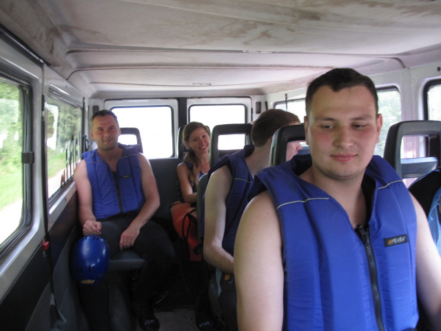 ?, Daniela, Andreas und Werner auf der Felbertauernstraße