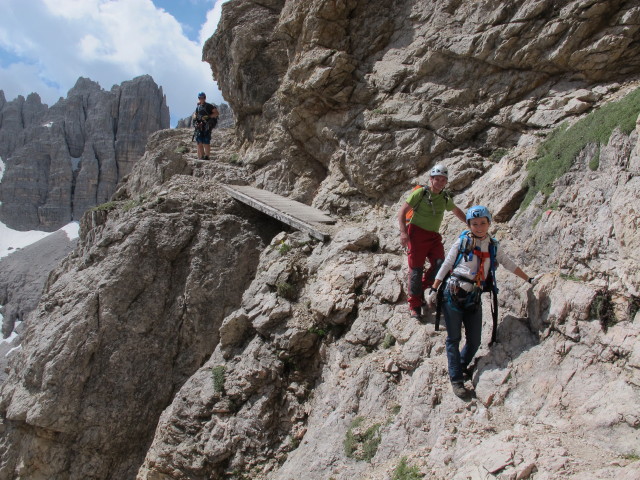 Christian, Reinhard und Diana zwischen Passportenscharte und Gamsscharte