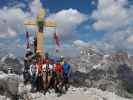 Werner, Günther, Diana, Helmut, Sabrina, Ronald, Reinhard, Hannelore, ich, Ulrike, Erich, Christian, Reinhard und Klaus am Paternkofel, 2.744 m