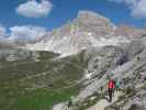 Erich, Ronald, Klaus und Diana auf Weg 105 zwischen Rienzboden und Col. Forcellina