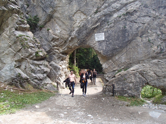 Werner, Klaus, Miriam, Josef, Dominika, Valentin und Andreas beim Klettergarten Mauthner Klamm