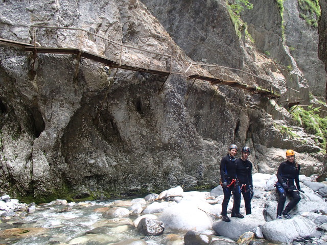 Ariane, Andreas und Miriam in der Mauthner Klamm