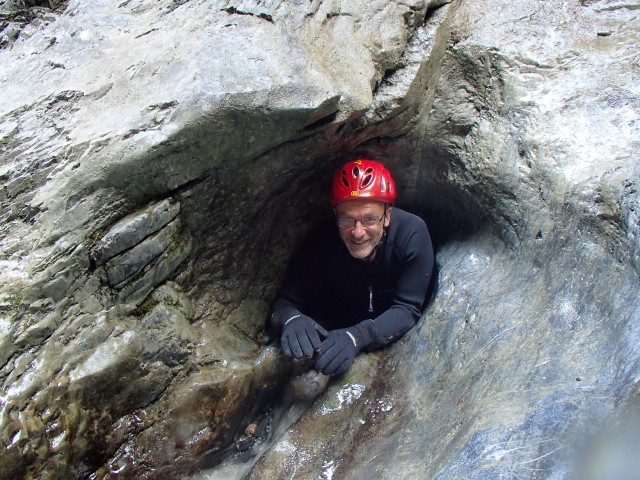 Klabauter-Klettersteig: Klaus in der zweiten Finsternis