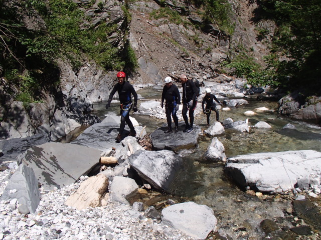 Klabauter-Klettersteig: Klaus, Reinhard, Josef und Valentin