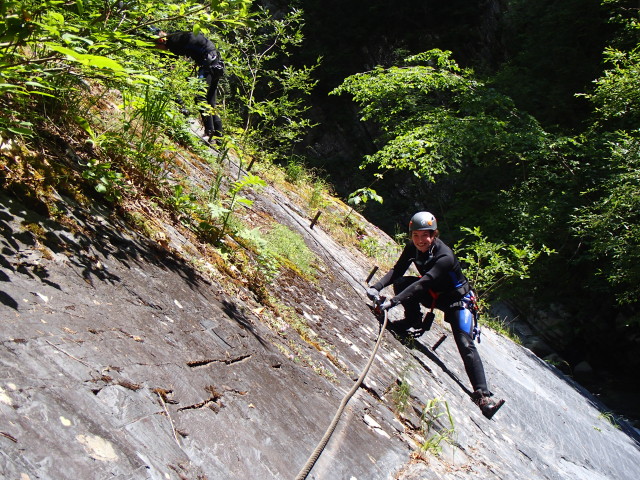 Klabauter-Klettersteig: Ariane auf der Klabauterplatten