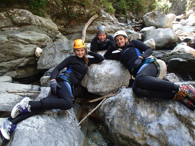 Klabauter-Klettersteig: Miriam, Ariane und Dominika