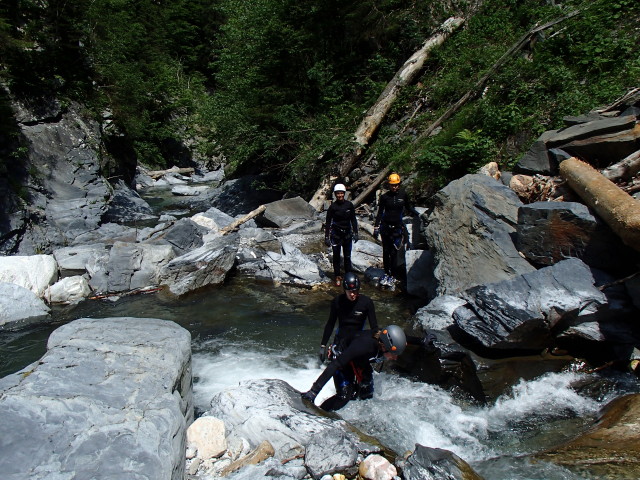 Klabauter-Klettersteig: Dominika, Andreas, Ariane und Miriam