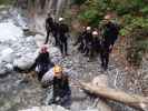 Werner, Andreas, Ariane, Miriam, Dominika, Klaus, Reinhard, Valentin und Josef in der Mauthner Klamm