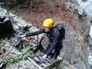 Klabauter-Klettersteig: Josef beim ersten Wasserfall