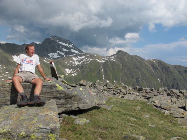 Ich auf Weg 913 zwischen Alkuser See und Mirschachscharte (13. Juli)