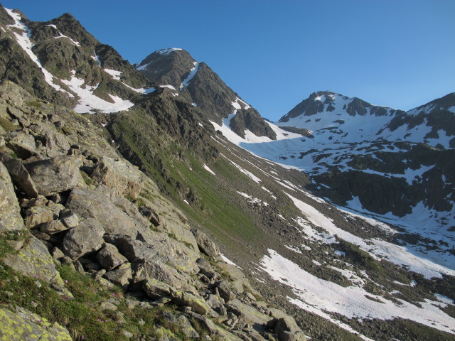 vom Östlichen Leibnitztörl Richtung Norden (14. Juli)