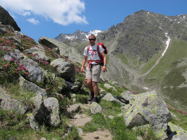 Ich auf Weg 914 zwischen Gartl und Abzweigung zur Glödis (14. Juli)