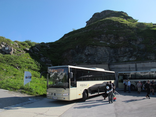 Shuttlebus bei der Mooserboden-Sperre, 2.040 m (20. Juli)