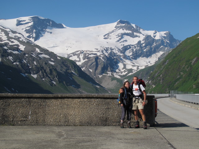 Irene und ich auf der Mooserboden-Sperre, 2.040 m (20. Juli)