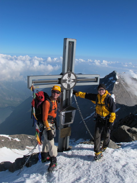 Ich und Irene am Großen Wiesbachhorn, 3.564 m (21. Juli)