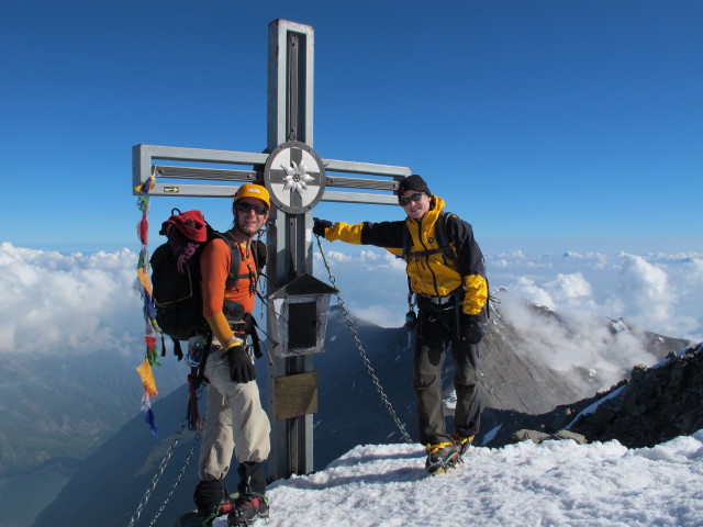 Ich und Irene am Großen Wiesbachhorn, 3.564 m (21. Juli)