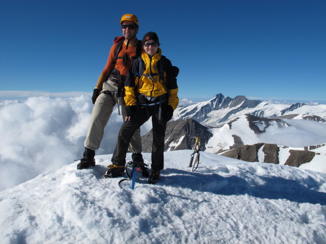 Ich und Irene am Großen Wiesbachhorn, 3.564 m (21. Juli)