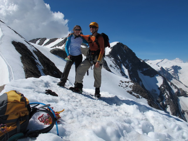 Irene und ich am Oberen Fochezkopf, 3.159 m (21. Juli)